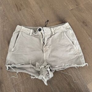 Zara Beige Women's Cargo Shorts